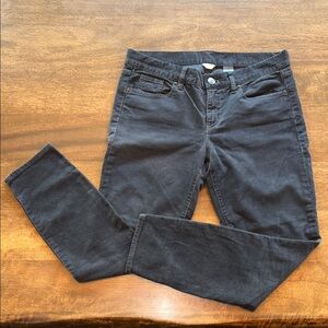 J. Crew Women's Dark Gray Skinny Corduroy Jeans size 29